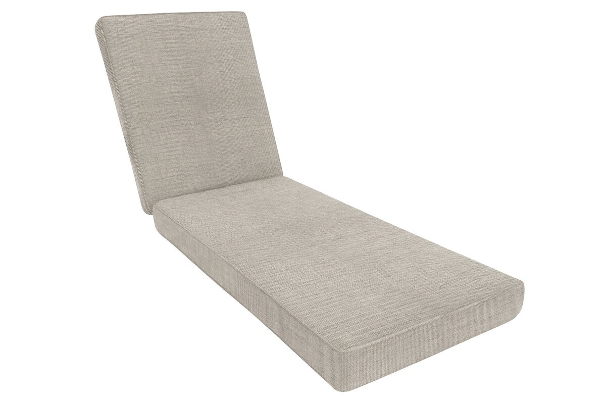 Wayfair Custom Outdoor Cushions DoublePiped Outdoor Sunbrella Chaise